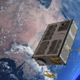 CUAVA-2 satellite in space above Australia